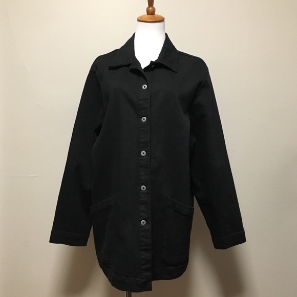 eileen fisher black denim jacket